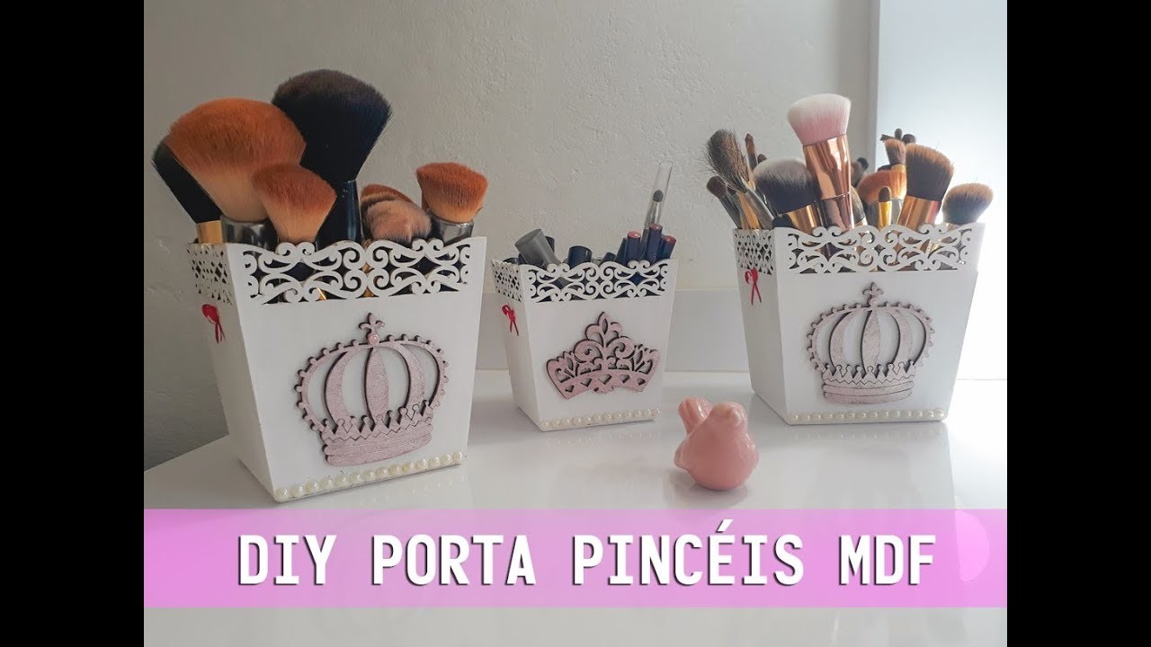 DIY PORTA PINCEL MDF - Faça você mesmo | Vanessa Rodrigues