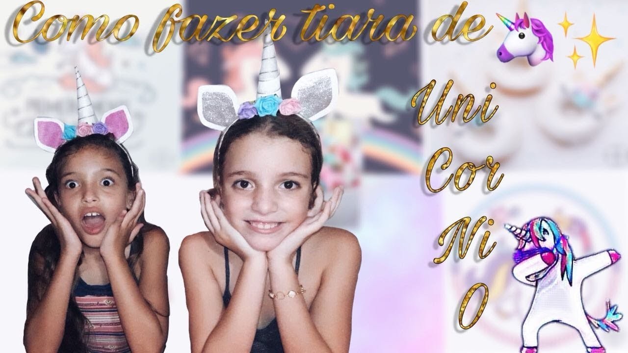 DIY  TIARA DE UNICÓRNIO P.FANTASIA DE CARNAVAL