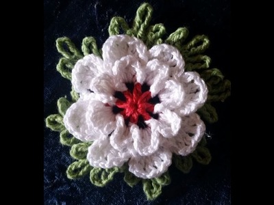 Flor de crochê para aplicação Dalila