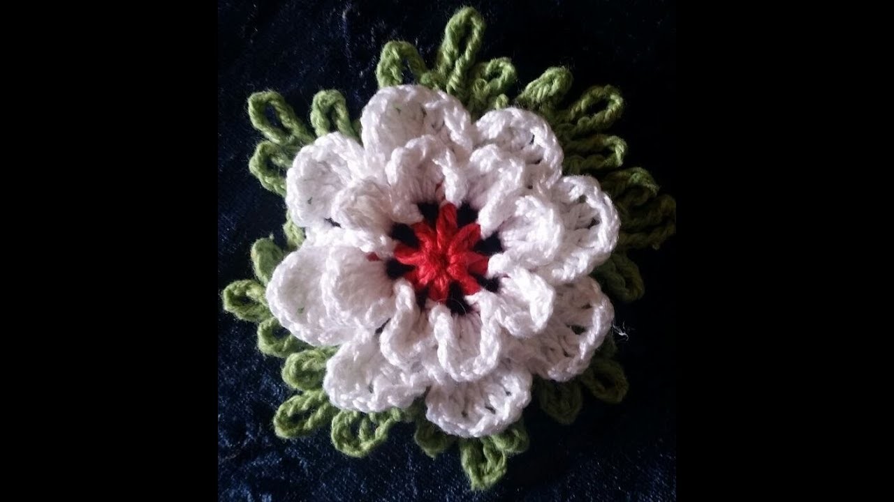 Flor de crochê para aplicação Dalila