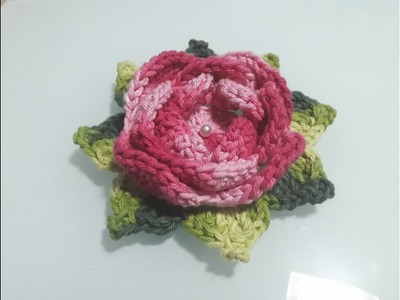 Flor Roseta fechada de crochê ???? @LenaMarcossi1 #crochê #crochet