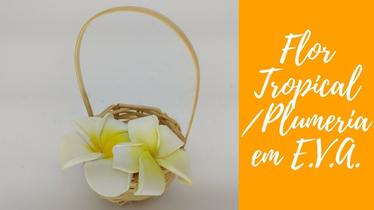 FLOR SCRAPBOOK| Flor de EVA│Flor Tropical (Jasmim.Plumeria) em E.V.A.