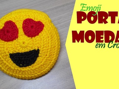 Porta Moedas de crochê em forma de Emoji por Carine Strieder