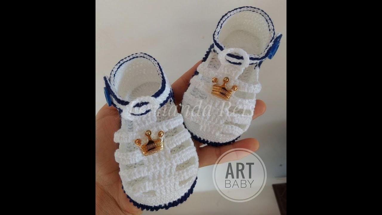 Sandalia de Croche - Profª Fernanda Reis