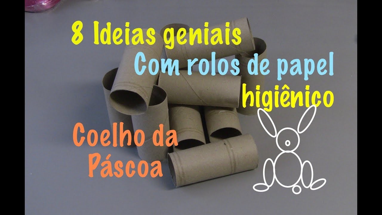8 ideias  de coelho para Páscoa utilizando rolos de papel higiênico  - 8 Easter Bunny Ideas