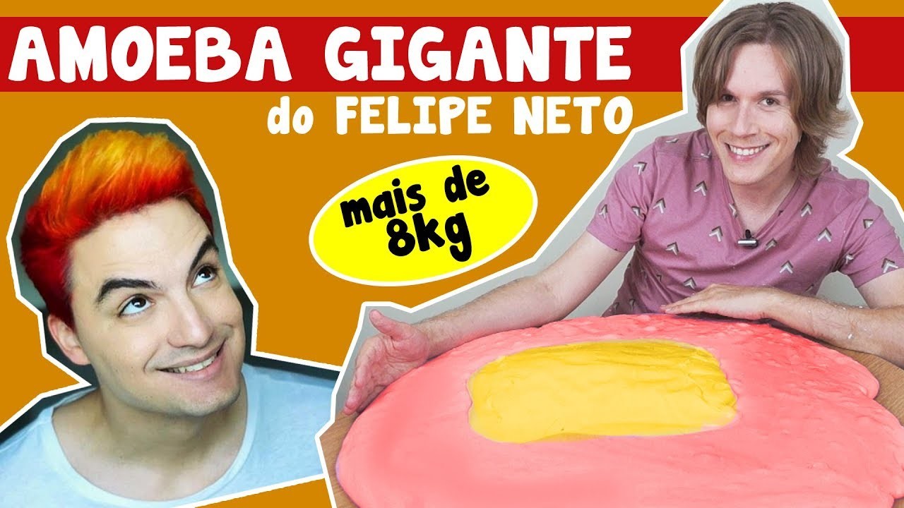 AMOEBA GIGANTE - Slime com mais de 8kg do FELIPE NETO | TIO LUCAS