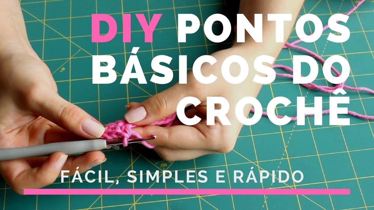 AULA DE CROCHÊ PARA INICIANTES - COMO FAZER CROCHÊ (PONTOS BÁSICOS - PARA DESTROS) PAP