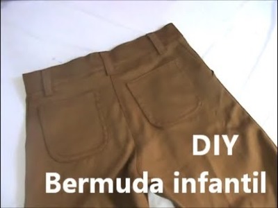 Bermuda infantil com molde DIY