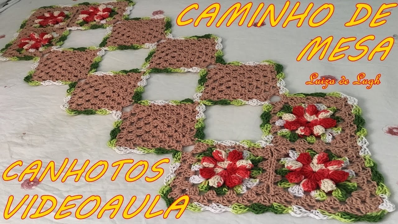 CANHOTOS - CAMINHO DE MESA FLOR PIPOCA #LUIZADELUGH