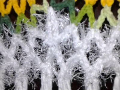 Cortina floral em crochê de grampo (Crochê Pai D'égua)