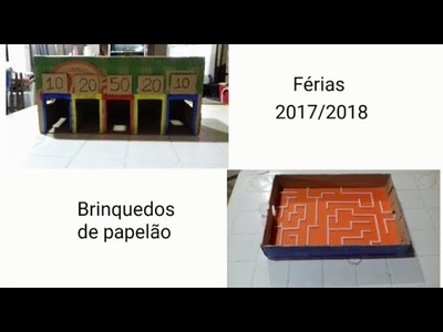 DIY - Brinquedos feitos de papelão  (Especial Férias 2017.2018 #01 )