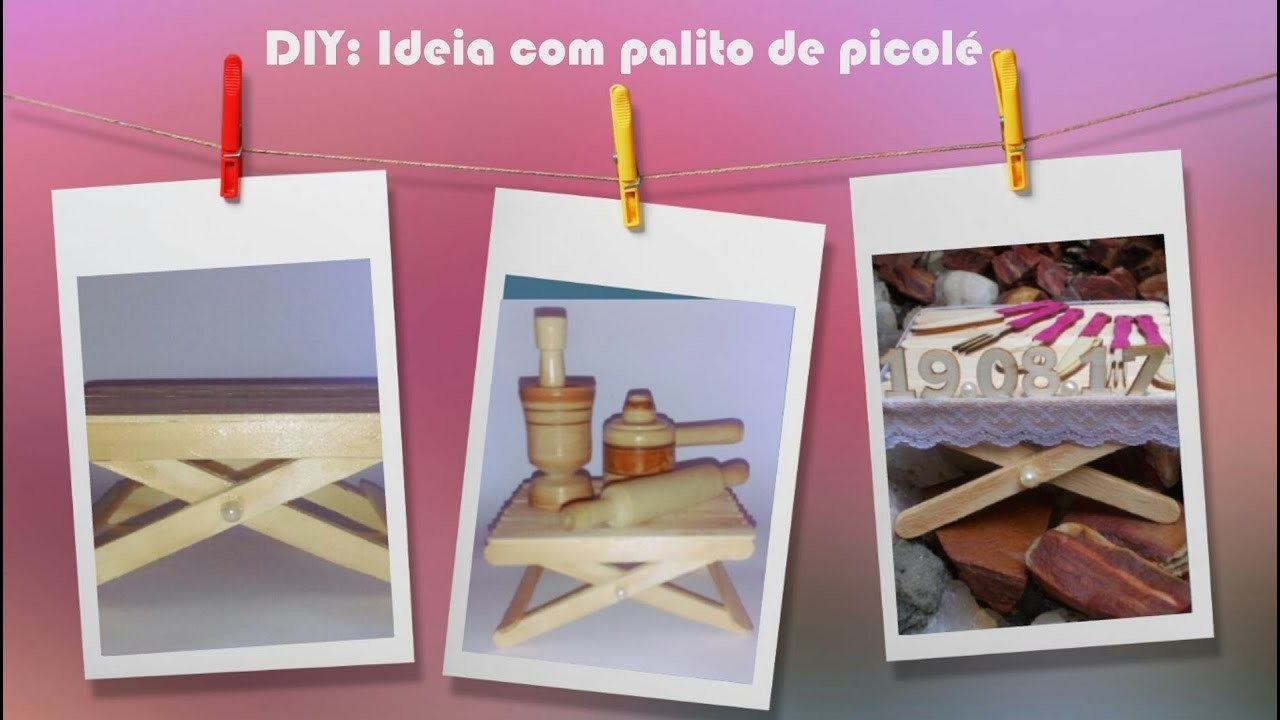 DIY: Ideia com palito de picolé (Idea with popsicle stick)