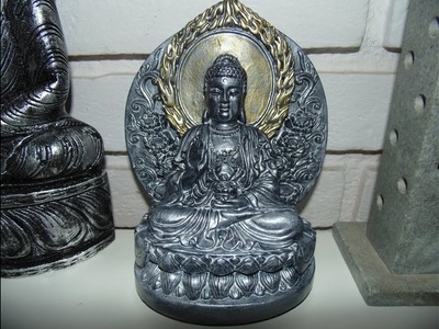 DIY - Pintura em gesso Buda metalizado