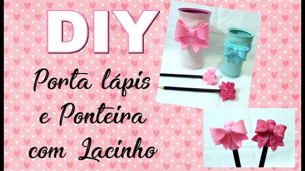 (DIY) Porta Lápis com Lata Reciclada e Ponteira Lacinho - Reciclando Lata #14