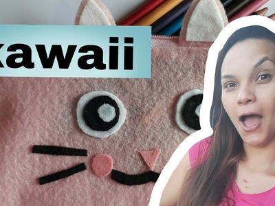 ESTOJO ESCOLAR DE COELHINHA - DIY KAWAII