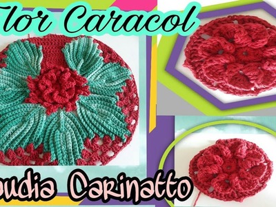 Flor Caracol por Claudia Carinatto  passo a passo