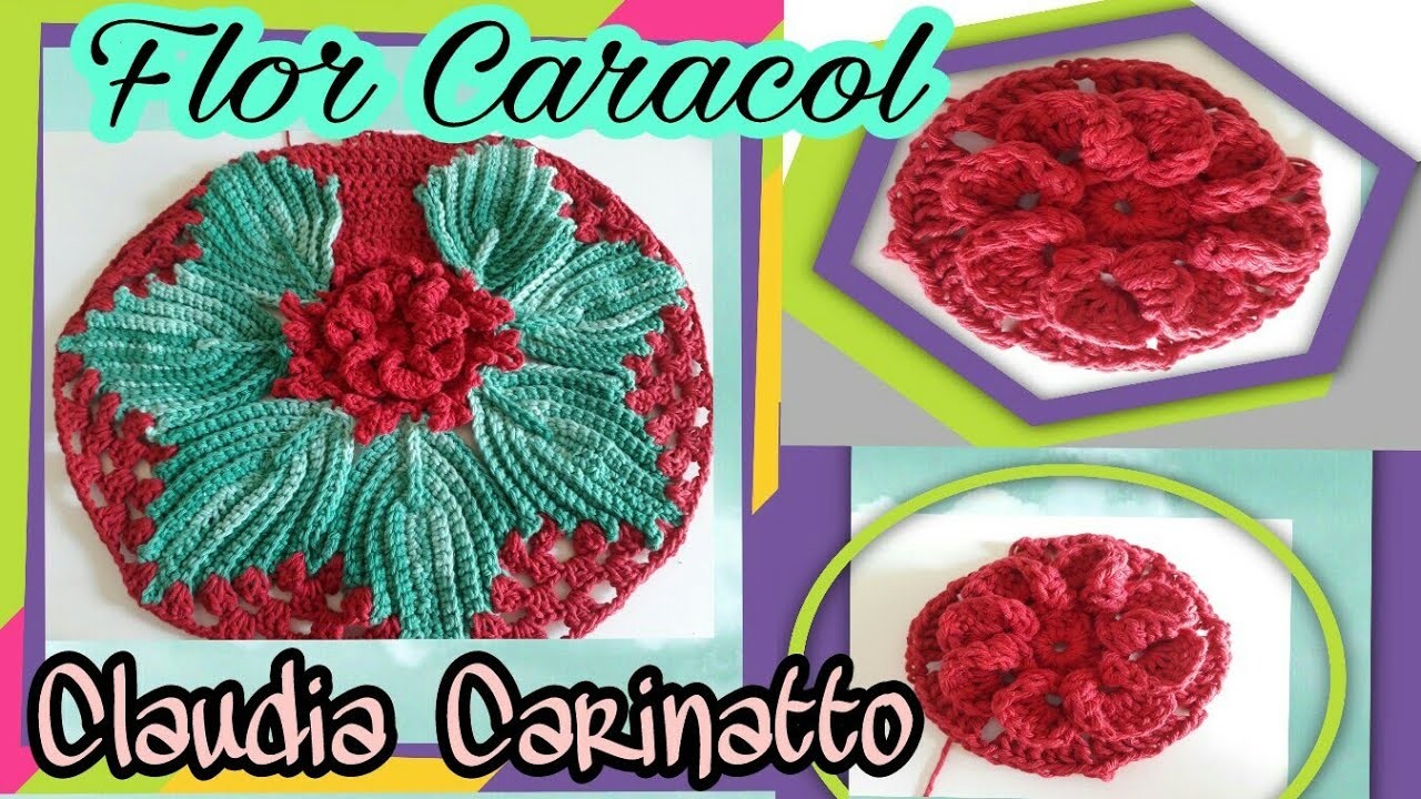 Flor Caracol por Claudia Carinatto  passo a passo