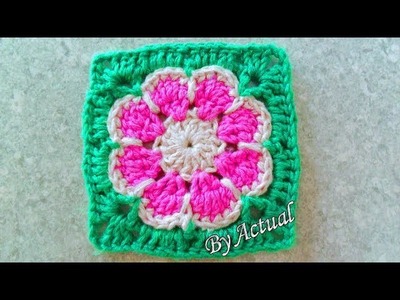 FLOR PARA TAPETE RASTEIRINHA ♡ (crochet flower)  #ByActual