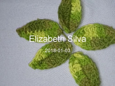 Folha de crochê simples para aplicação fácil -com Elizabeth Silva