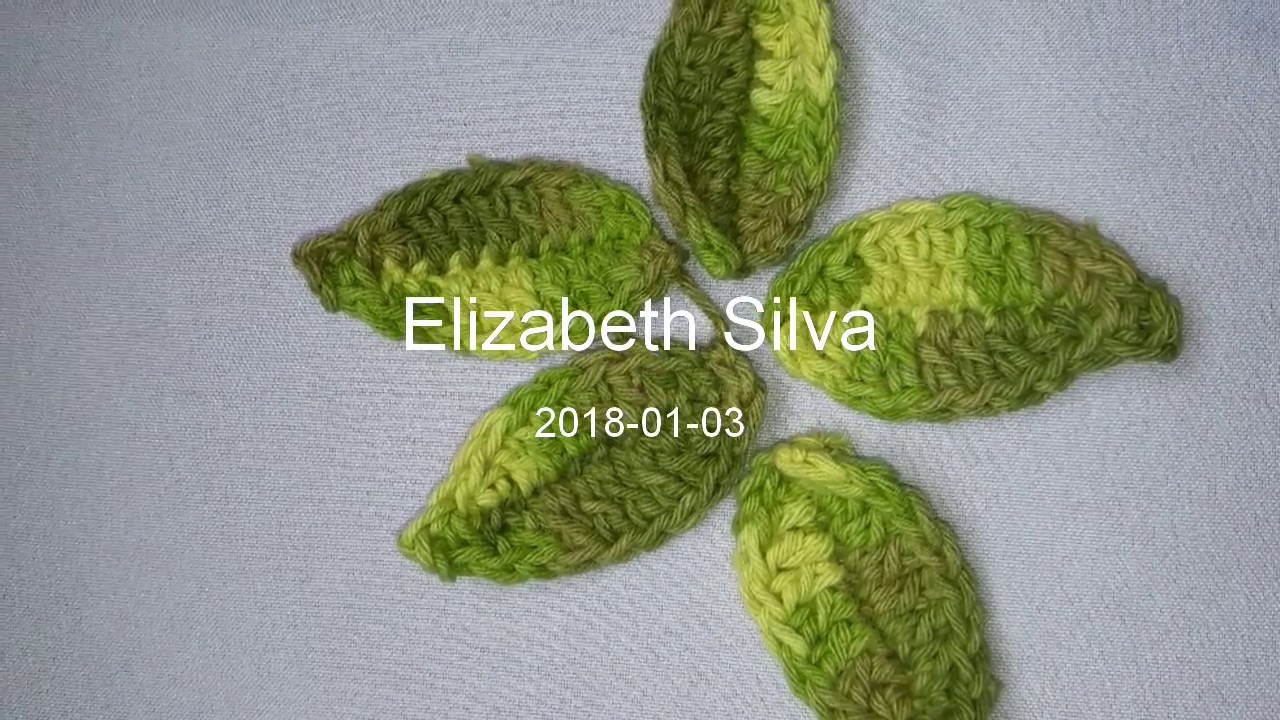 Folha de crochê simples para aplicação fácil -com Elizabeth Silva