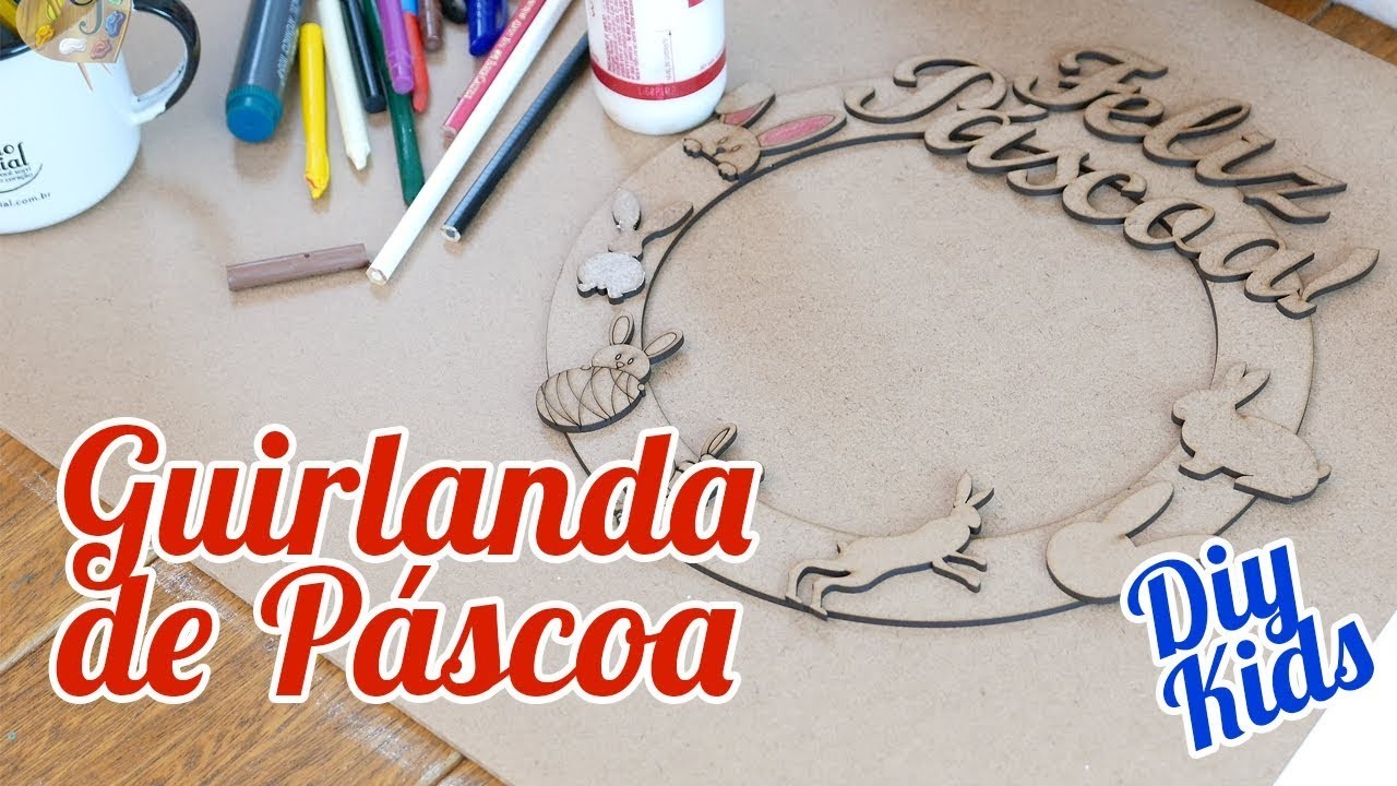 Guirlanda de Páscoa para Crianças - DIY