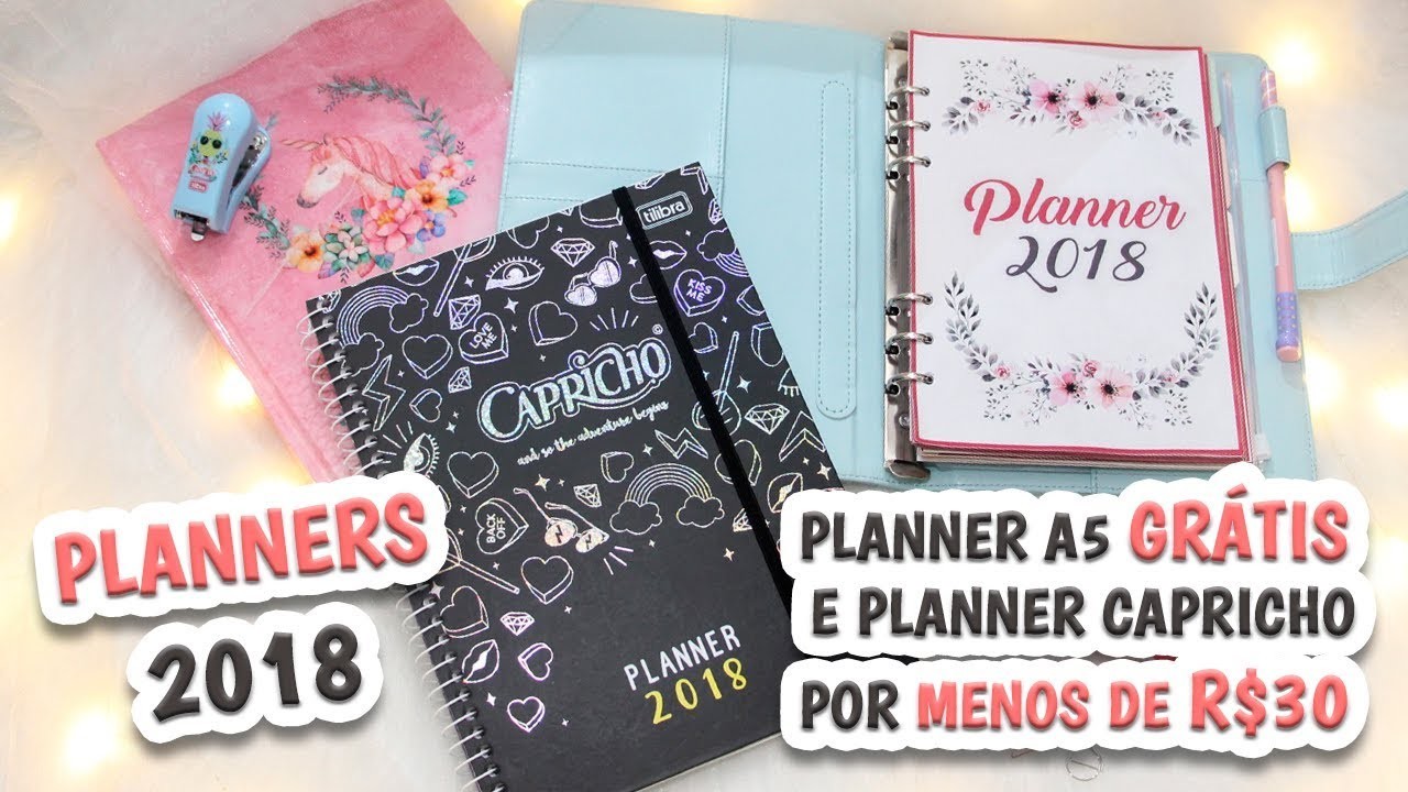 PLANNERS 2018 - PLANNER A5 GRÁTIS E PLANNER CAPRICHO + BLOG ORGANIZER | Nana Casa Grandi