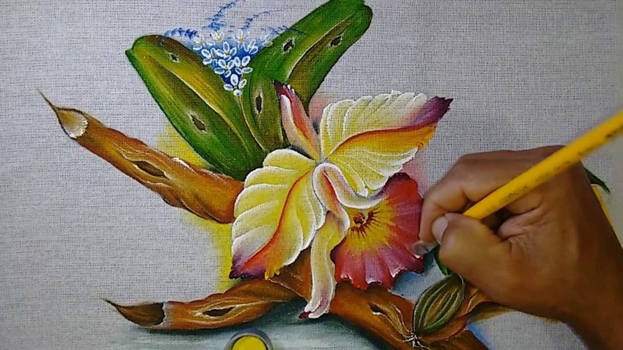 Roberto Ferreira - Aprenda a Pintar em tecido, orquídea e Acabamentos  ( finalizando o Projeto)