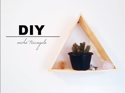 DIY nicho triangular com palitos de picolé
