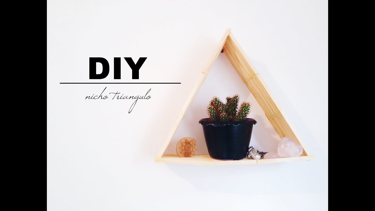 DIY nicho triangular com palitos de picolé