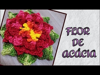 Flor de acácia em crochê - Silvana Todeschini "Artsil"
