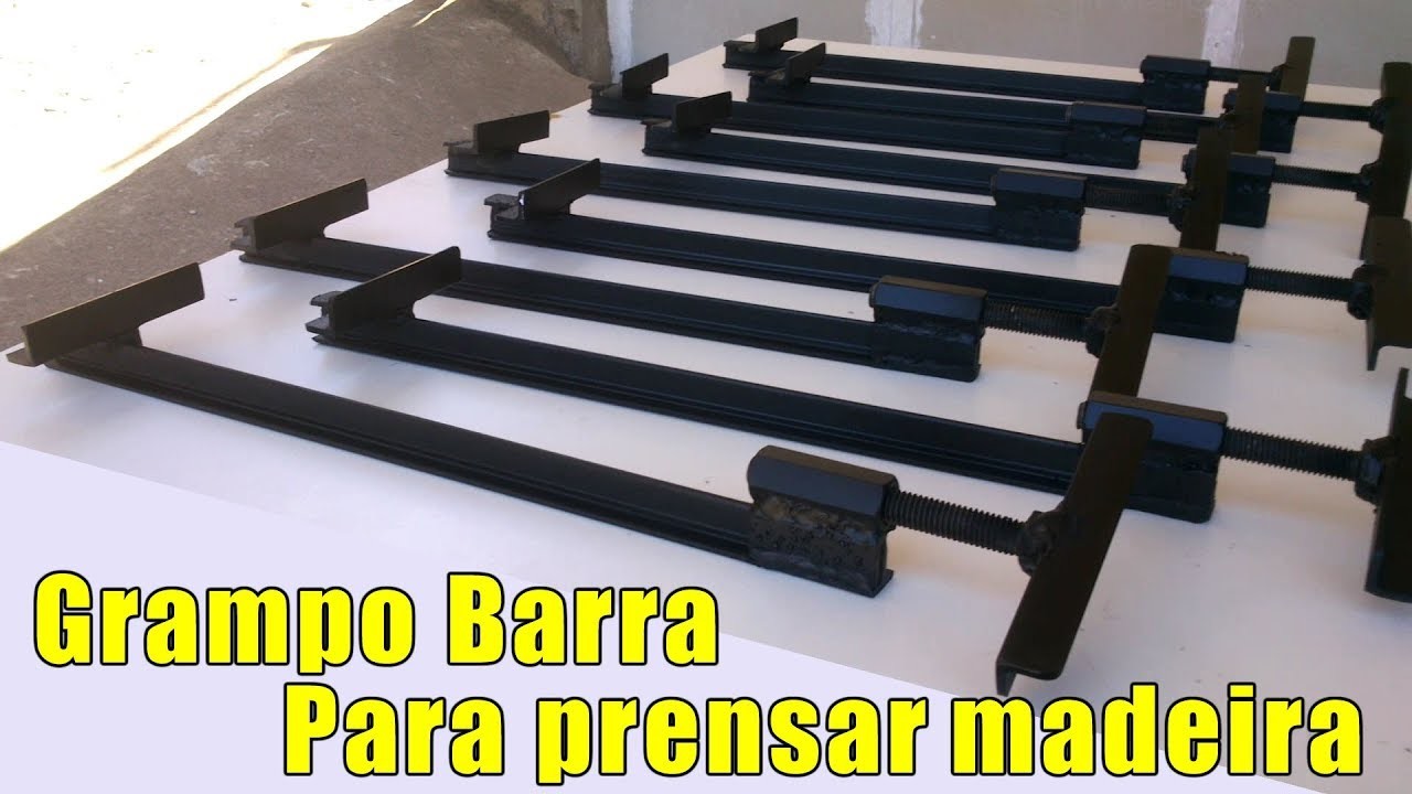 Grampo Sargento para prensar madeira (Bar Clamps Homemade)