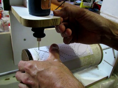 Luminária usando Furadeira  de bancada Personalizada.