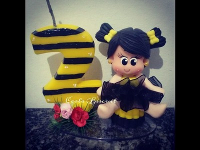 Mini topinho de menina abelhinha sem moldes!!