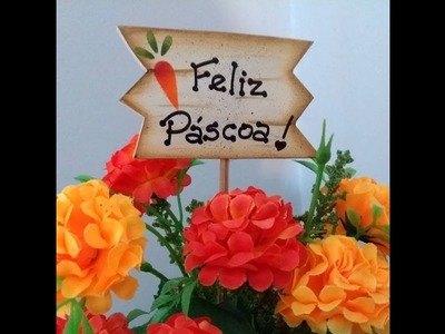 Plaquinha Feliz Páscoa