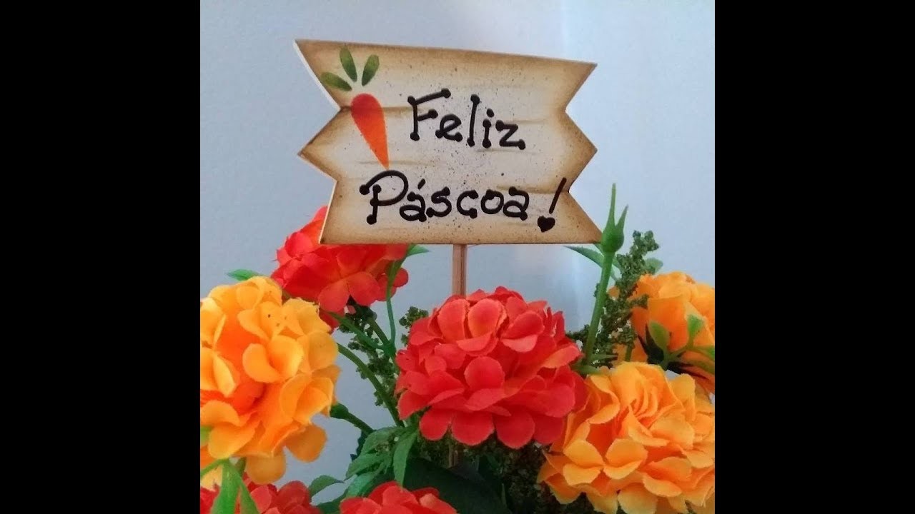 Plaquinha Feliz Páscoa
