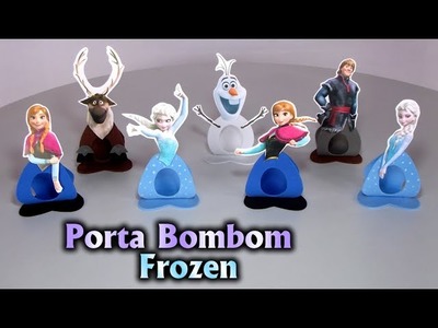 Porta Bombom Frozen - Anna, Elsa, Olaf, Sven e kristoff - Lembrancinha Pra Festa. Aniversário