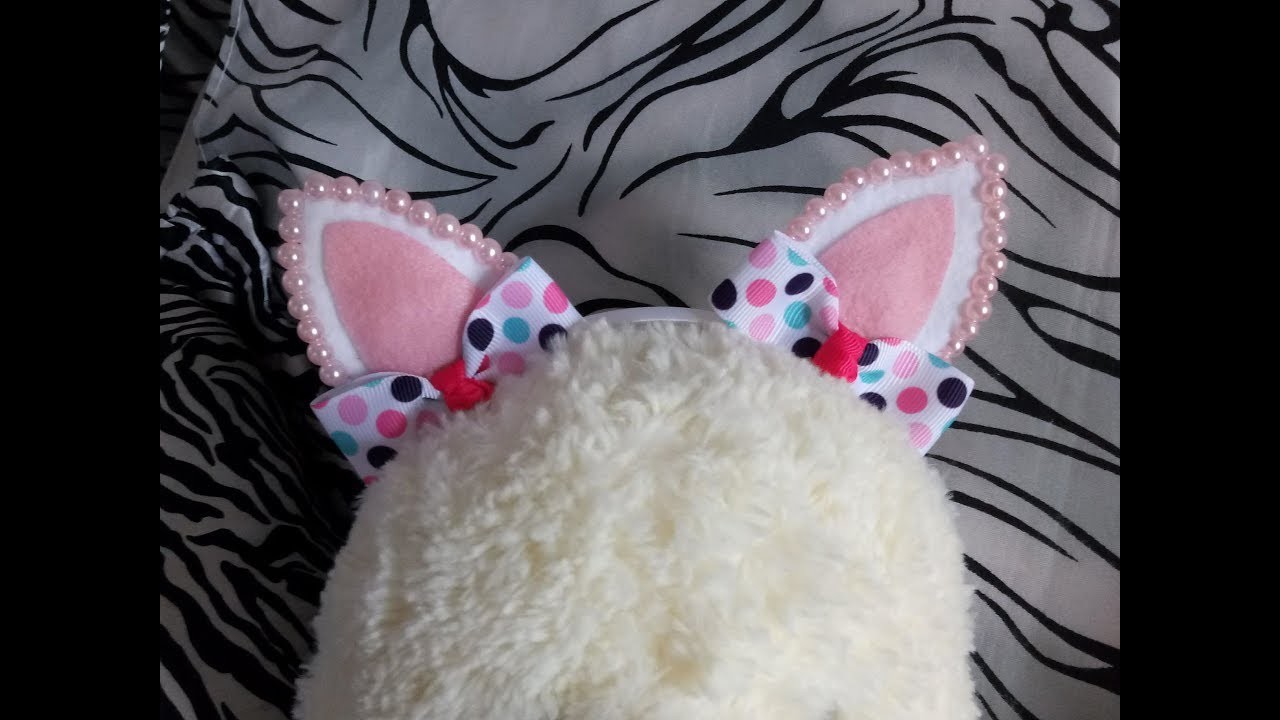 Tiara orelhas de gato com LEDS