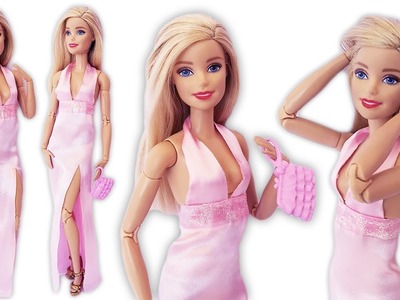 Vestido de Festa para Barbie sem costura | DIY #clubedabarbie