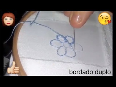 Bordado a mão costura dupla - free hand embroidery