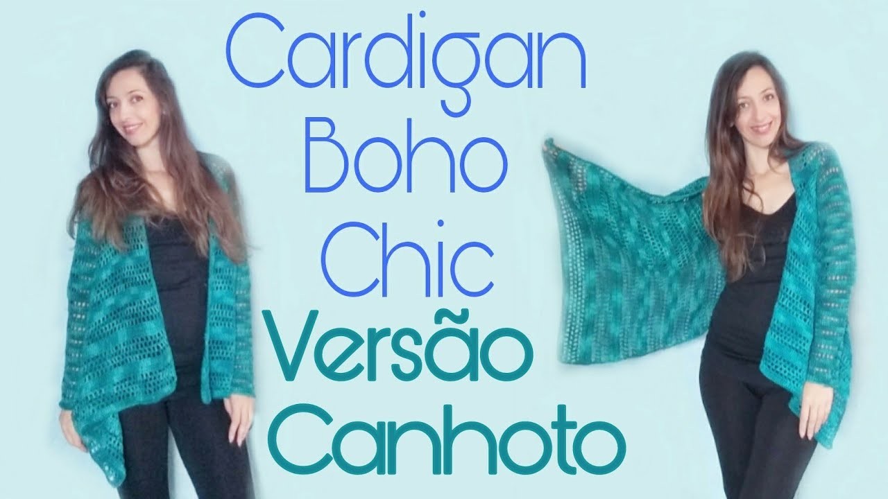 Cardigan Boho Chic (Versão Canhoto) Crochet Boho Cardigan (lefted hand)