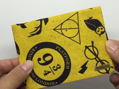 Carteira slim de Origami em Tecido Harry Potter