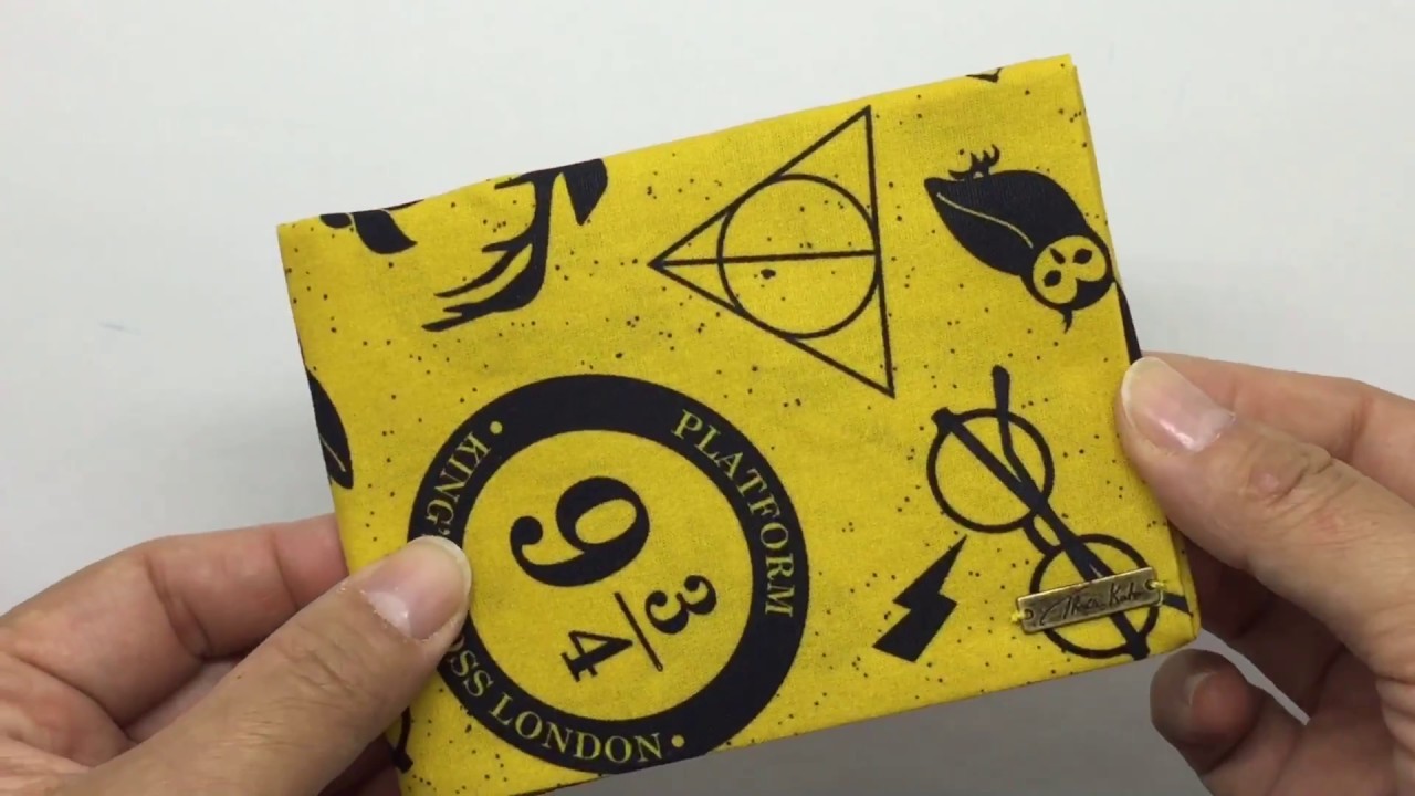 Carteira slim de Origami em Tecido Harry Potter