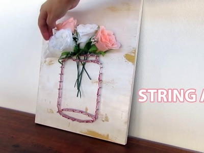 Como fazer quadro com String Art! - Arte com pregos e fios