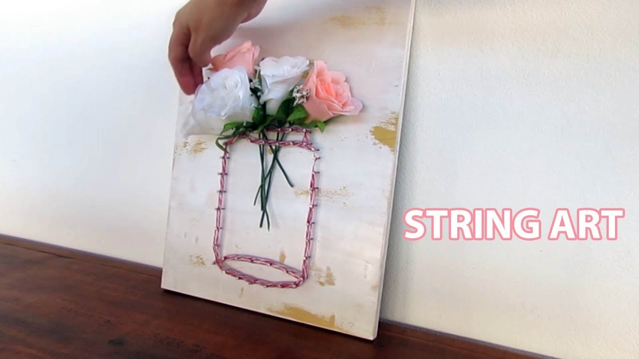 Como fazer quadro com String Art! - Arte com pregos e fios