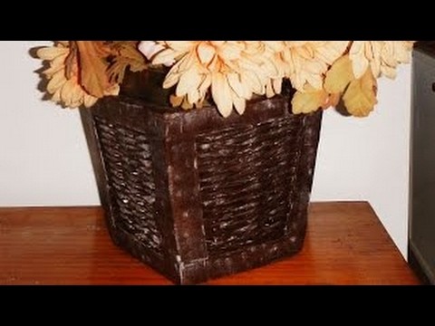 Como fazer uma cesta rústica do jornal