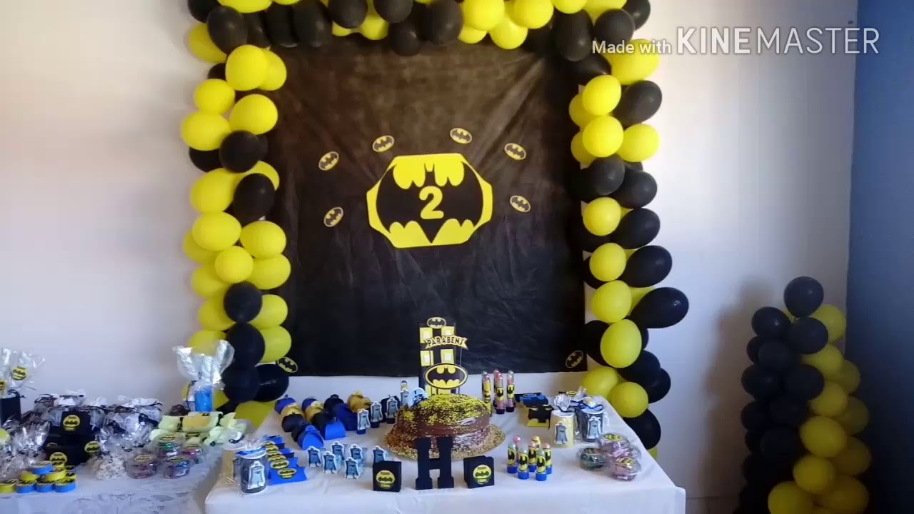 Decoração da festinha tema Batman #Hyannfez2