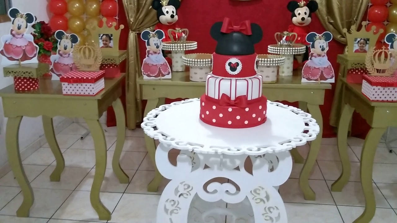 DECORAÇÃO MINNIE REALEZA 3 || NEIDE MATOS