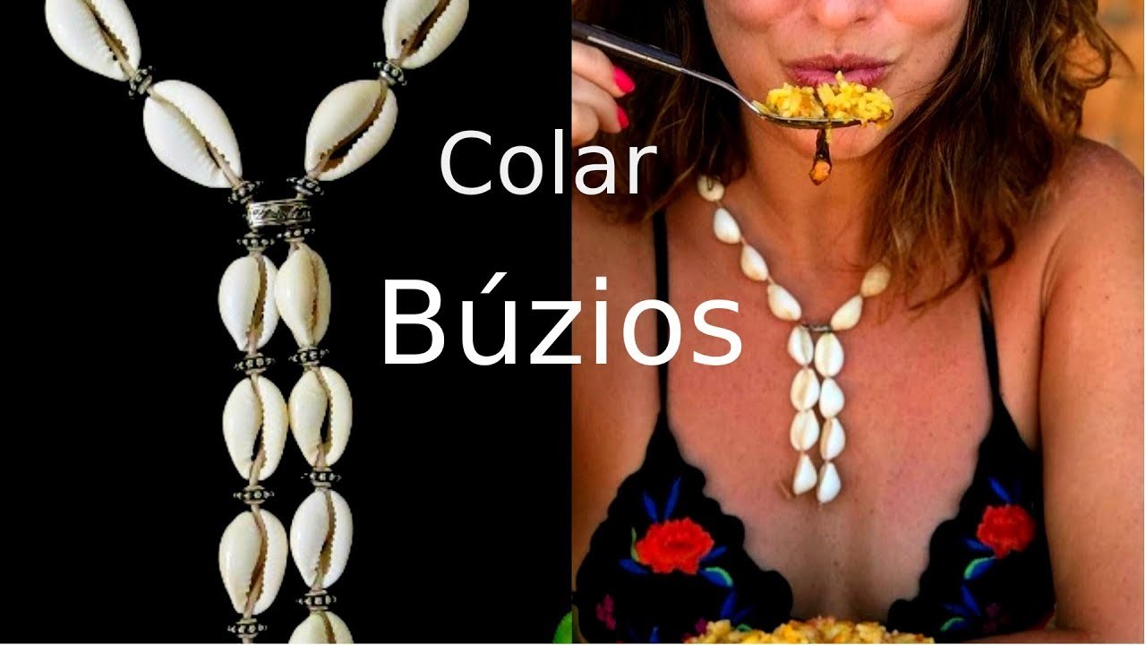 ☀️☀️☀️Diy Bijuteria - Maxi Colar de Búzios - Coleção Verão