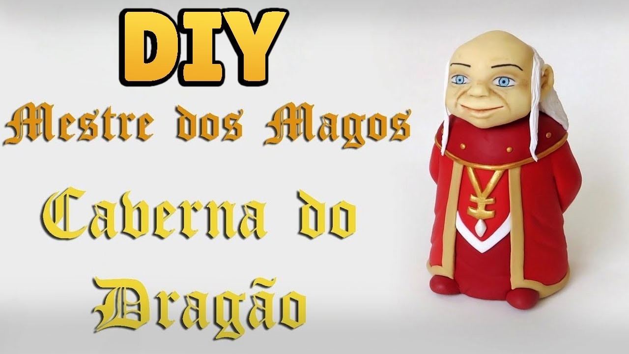 DIY: Como Fazer um MESTRE DOS MAGOS - CAVERNA DO DRAGÃO Miniatura em Biscuit #diynostalgia