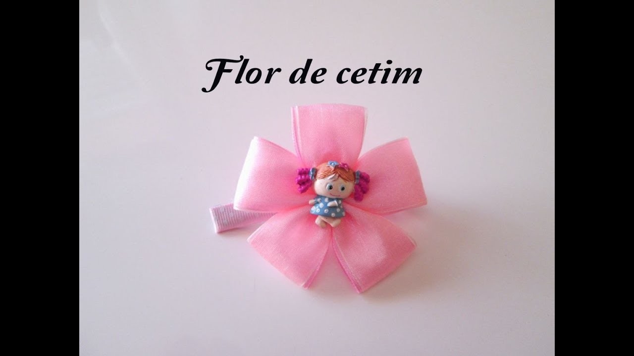 Diy  flor de cetim e organza fácil